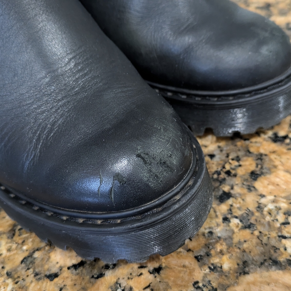 Dr Marten Hurston Women's Leather Heeled Chelsea Boots - Picture 4 of 7